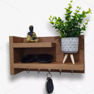 Creative Furniture Wall Mounted Key Rack With Shelf image