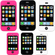 Creative Mobile Phone Pencil Eraser Kids Stationery Toys 2 Pcs image
