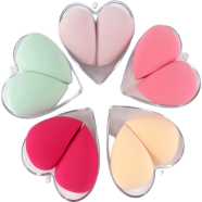 Creative New Heart Shape Powder Puff Makeup Tool - 1 box image