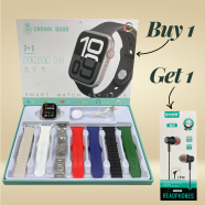 Crown Q600 7 1 Series 10 Smartwatch (Buy 1 Get 1 Reeoo RX10 L-Plug Earphone FREE) image