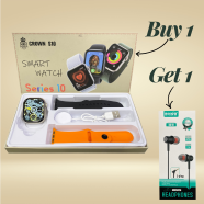 Crown S10 Series 10 Smartwatch (Buy 1 Get 1 Reeoo RX10 L-Plug Earphone FREE) image