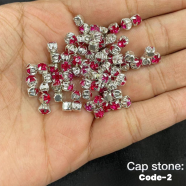 Crystal Beads With Metal Cap For Jewelry Making image