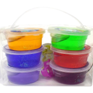 Crystal Clay Slime Toys for Children Educational Creative Handmade Toys - 6 Pcs image