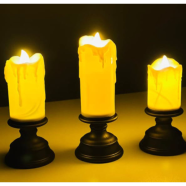 Crystal Clear Led Candles Flameless 3Pcs icon