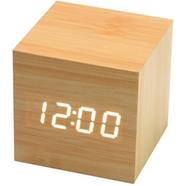 Cube Shaped Wooden Style Digital LED Clock image