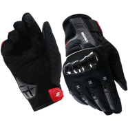 Cuirassier Tx200 Carbon Fiber Moto Non-Slip Motorbike Motocross Riding Gloves (Black) image