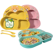Cute Bear Tableware Set 8-Piece Baby Feeding Set with Cups and Divided Plate icon