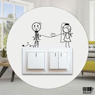 Cute Boy And Girl Wall Sticker image