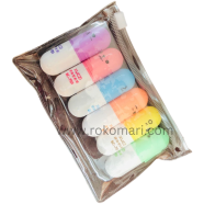 Cute Mini Highlighter 6Pcs (Zipper Pack)