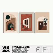 DDecorator Abstract ArtWork Wall Decor - Set of 3 WB3825
