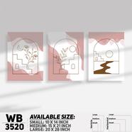 DDecorator Abstract ArtWork (Set of 3) Wall Board And Wall Canvas - WB3520