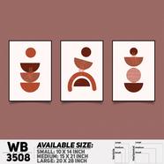 DDecorator Abstract ArtWork (Set of 3) Wall Board And Wall Canvas - WB3508