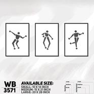 DDecorator Abstract ArtWork Wall Decor - Set of 3 WB3571