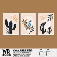DDecorator Abstract Art Wall Board And Wall Canvas - Set of 3 - WB4098