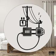 DDecorator Bird on Transmission Tower Switch And Socket Vinyl Decals Removable High Quality Wall Sticker image