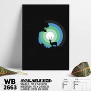 DDecorator Deer Digital Illustration Wall Board and Wall Canvas - WB2663