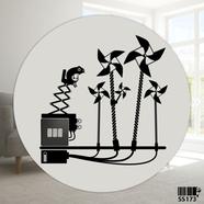 DDecorator Eco Reminder Windmills Switch And Socket Vinyl Decals Removable High Quality Wall Sticker image
