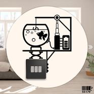 DDecorator Energy From Fish Tank Switch And Socket Vinyl Decals Removable High Quality Wall Sticker image