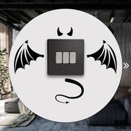 DDecorator Evil Batman Switch and Socket Vinyl Decals Removable Wall Sticker image