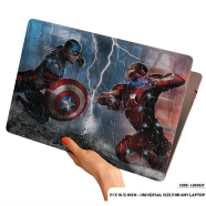 DDecorator Fight Scene of Captaine America Save Iron Man Laptop Sticker - (LSKN537)