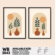 DDecorator Flower And Leaf ArtWork Wall Decor - Set of 2 WB3643