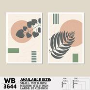 DDecorator Flower And Leaf ArtWork Wall Decor - Set of 2 WB3644 