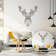 DDecorator Geometric Deer Vinyl Decals High Quality Removable Wall Sticker image