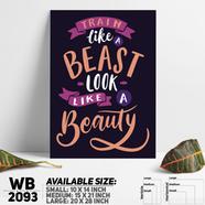 DDecorator Gym - Beauty - Motivational Wall Board and Wall Canvas - WB2093