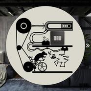 DDecorator Hamster Power Switch and Socket Vinyl Decals Removable High Quality Wall Sticker image