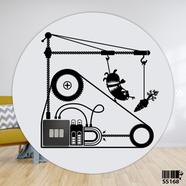 DDecorator Hamster Treadmill Switch and Socket Vinyl Decals Removable High Quality Wall Sticker image