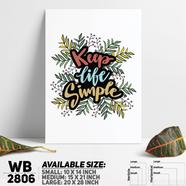 DDecorator Keep Life Simple - Motivational Wall Board and Wall Canvas - WB2806