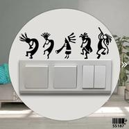 DDecorator Kokopelli Dance Switch and Socket Vinyl Decals Removable High Quality Wall Sticker image