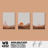 DDecorator Landscape And Horizon Design (Set of 3) Wall Board And Wall Canvas - WB4252