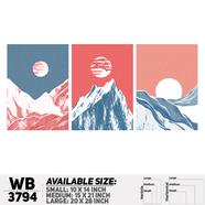 DDecorator Landscape Horizon Art Wall Decor - Set of 3 WB3794