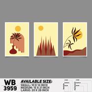 DDecorator Landscape Horizon Art Wall Decor - Set of 3 WB3959