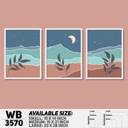 DDecorator Landscape Horizon Art Wall Decor - Set of 3 WB3570 