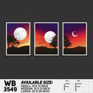 DDecorator Landscape Horizon Art Wall Decor - Set of 3 WB3549 