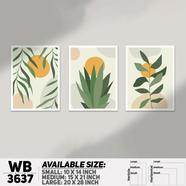 DDecorator Leaf ArtWork Wall Decor - Set of 3 WB3637