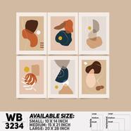 DDecorator Modern Abstract ArtWork Wall Decor - (Set of 6) WB3234