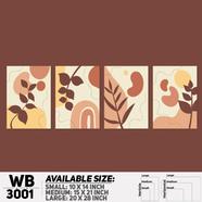 DDecorator Modern Flower ArtWork Wall Decor - Set of 4 WB3001