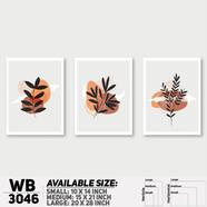 DDecorator Modern Leaf ArtWork Wall Decor - Set of 3 WB3046