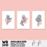 DDecorator Modern Leaf ArtWork Wall Decor - (Set of 3) WB3210