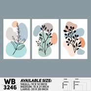 DDecorator Modern Leaf ArtWork Wall Decor - (Set of 3) WB3246