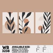 DDecorator Modern Leaf ArtWork Wall Decor - (Set of 3) WB3238