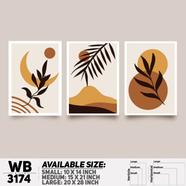 DDecorator Modern Leaf ArtWork Wall Decor - (Set of 3) WB3174