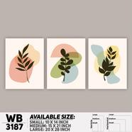 DDecorator Modern Leaf ArtWork Wall Decor - (Set of 3) WB3187