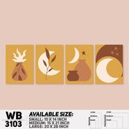 DDecorator Modern Leaf ArtWork Wall Decor - Set of 4 WB3103