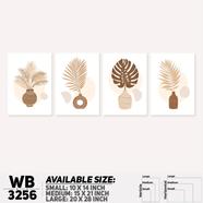 DDecorator Modern Leaf ArtWork Wall Decor - (Set of 4) WB3256