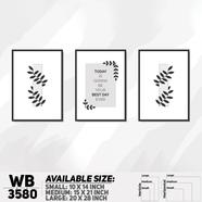 DDecorator Motivational And Flower (Set of 3) Wall Board And Wall Canvas - WB3580