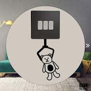 DDecorator Mr. Taddy Switch And Socket Vinyl Decals Removable Wall Sticker image